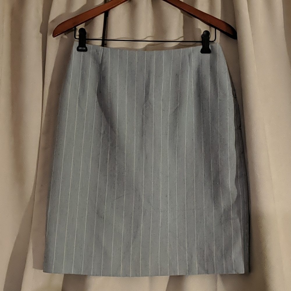 Grey Pinstripe pencil skirt